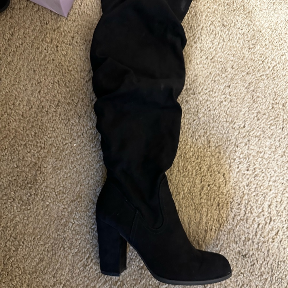 Madden Girl black knee high boots. Size 8